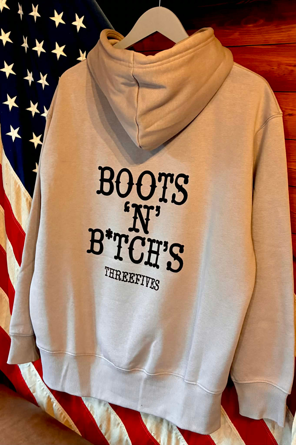 THREEFIVES BOOTS 'N' B*TCH'S Full length Hoodie