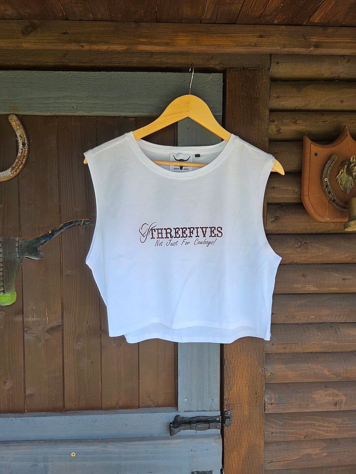 ThreeFives Not Just For Cowboys Cropped T