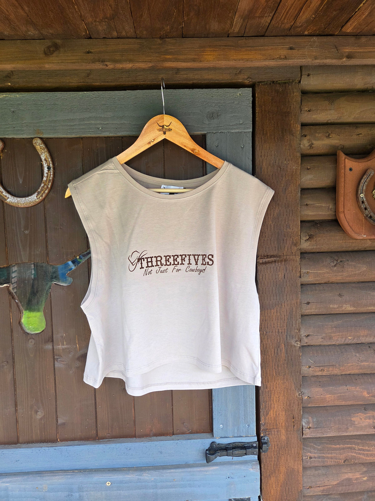 ThreeFives Not Just For Cowboys Cropped T