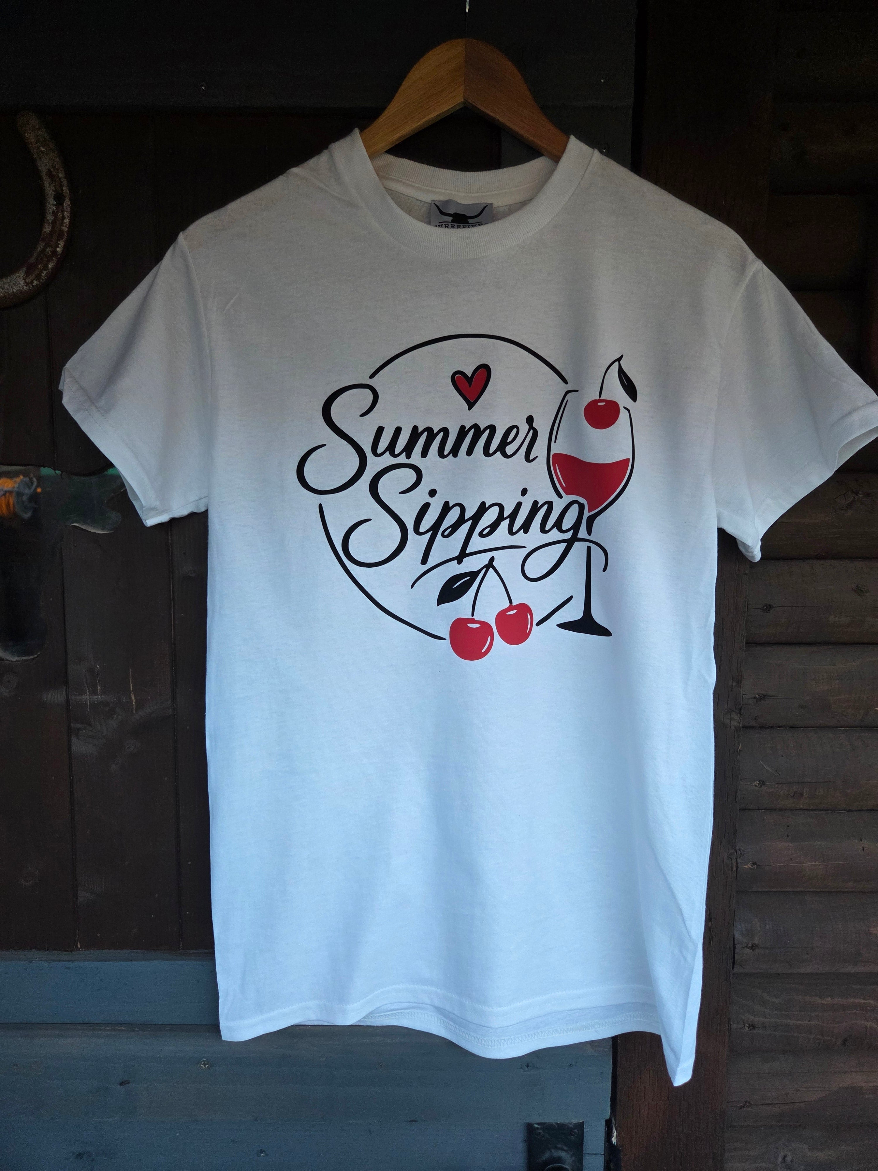 Chloe Loader 'Summer Sipping' T-shirt