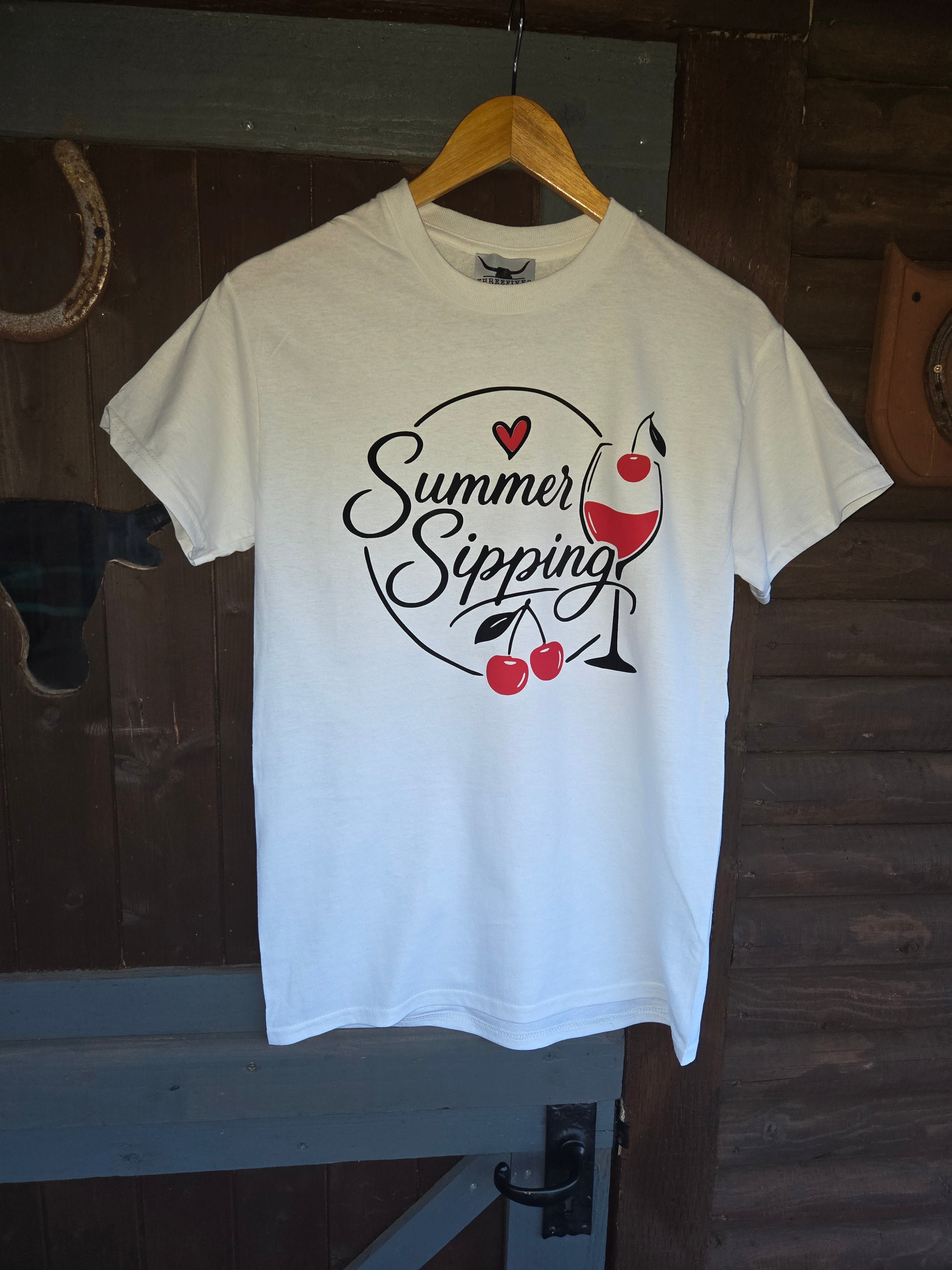 Chloe Loader 'Summer Sipping' T-shirt