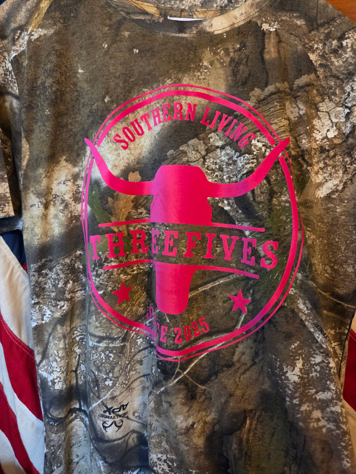 THREEFIVES Southern Living Camo Tshirt CUSTOM