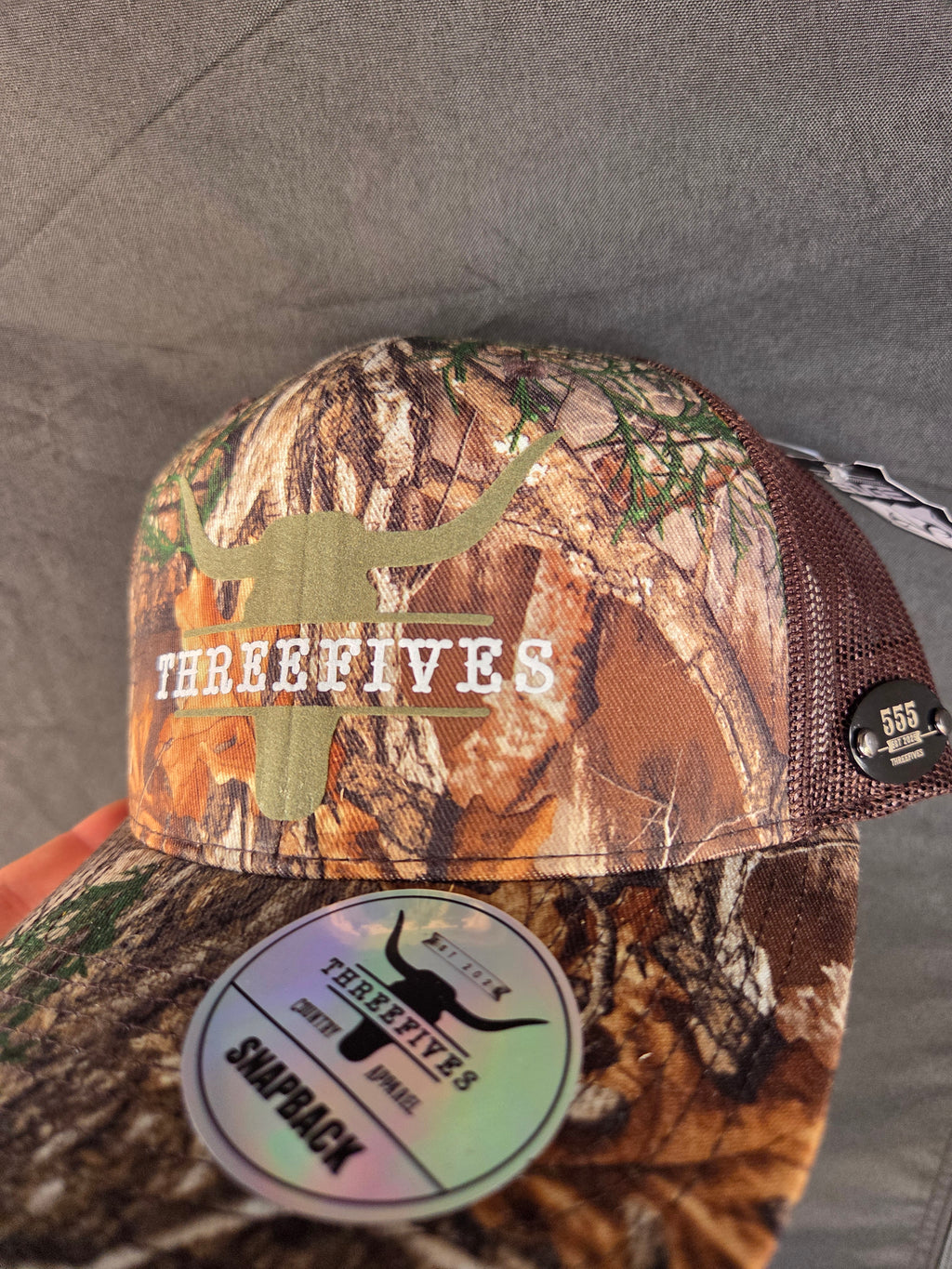 THREEFIVES 'CAMO' TRUCKER HAT