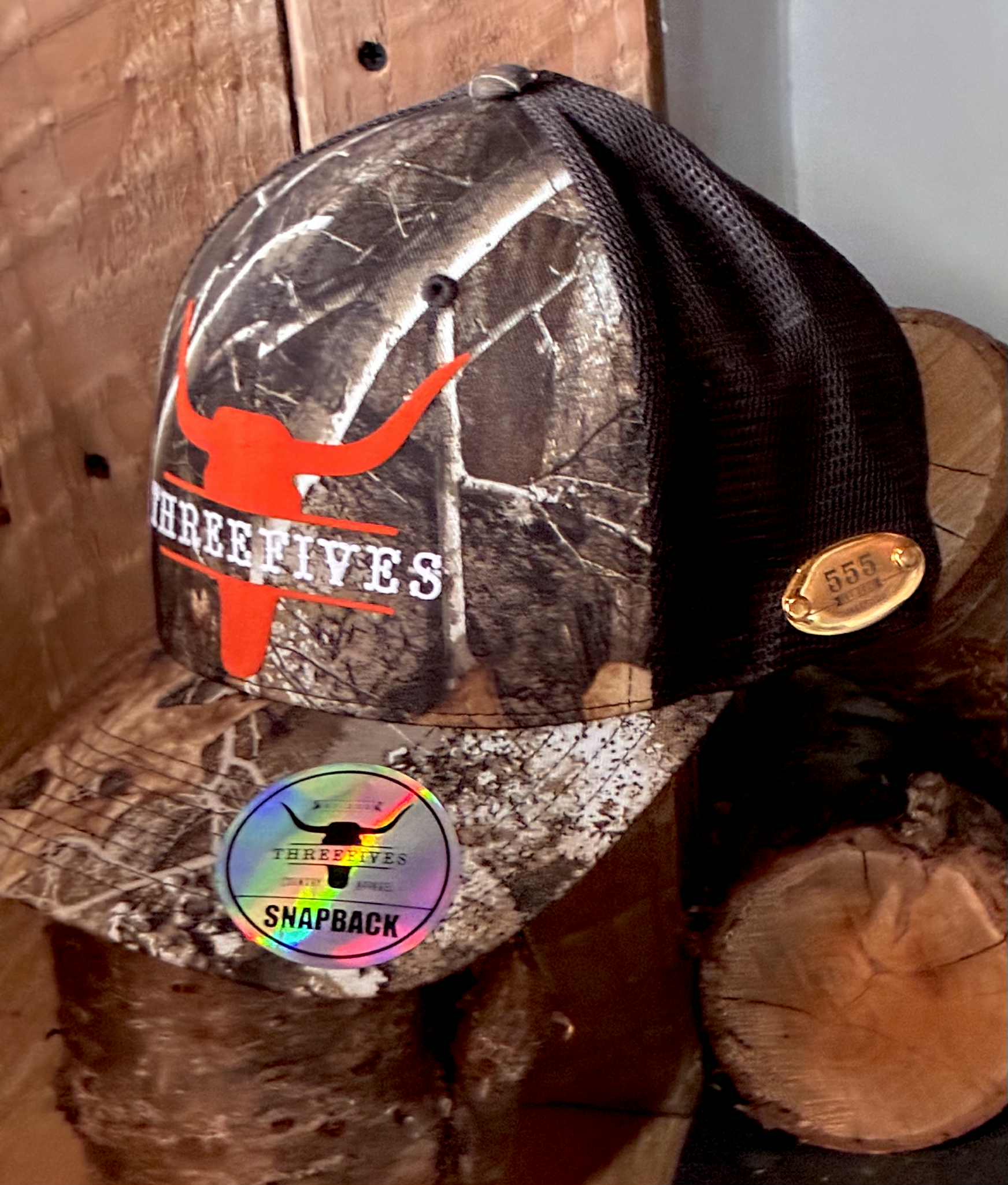 THREEFIVES 'CAMO' TRUCKER HAT